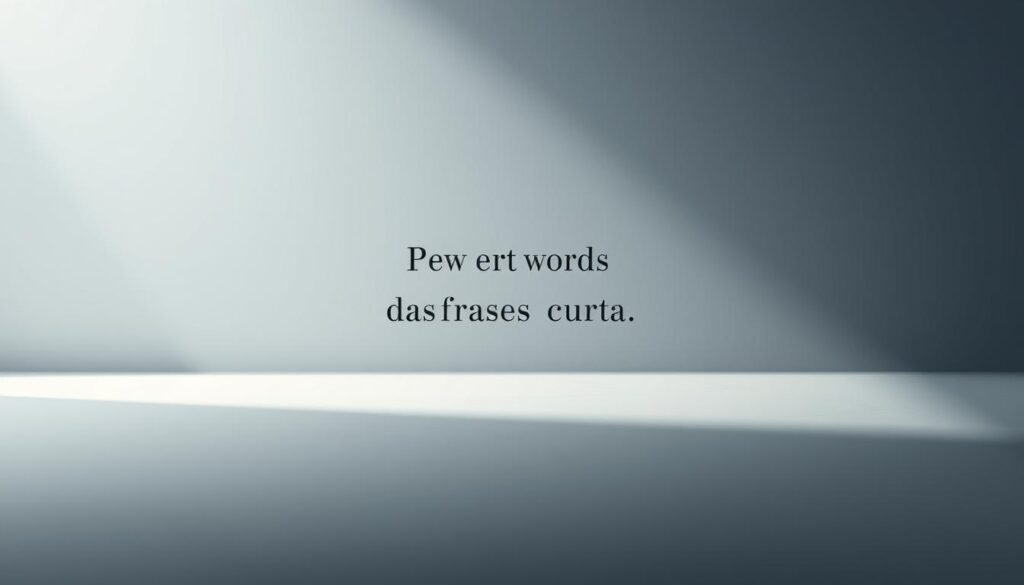 A sleek, minimalist composition showcasing the power of succinct phrasing. In the foreground, a single impactful statement rendered in a bold, elegant typeface floats against a muted, atmospheric background. Soft, diffused lighting casts a contemplative glow, drawing the viewer's eye to the words. The minimalist design exudes a sense of simplicity and thoughtfulness, capturing the essence of how "few words can convey profound meaning." The overall aesthetic is clean, modern, and visually striking, perfectly embodying the theme of "Poder das Frases Curtas." A sleek, minimalist composition showcasing the power of succinct phrasing. In the foreground, a single impactful statement rendered in a bold, elegant typeface floats against a muted, atmospheric background. Soft, diffused lighting casts a contemplative glow, drawing the viewer's eye to the words. The minimalist design exudes a sense of simplicity and thoughtfulness, capturing the essence of how "few words can convey profound meaning." The overall aesthetic is clean, modern, and visually striking, perfectly embodying the theme of "Poder das Frases Curtas."